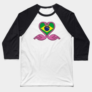 Flamingo Brazil Baseball T-Shirt